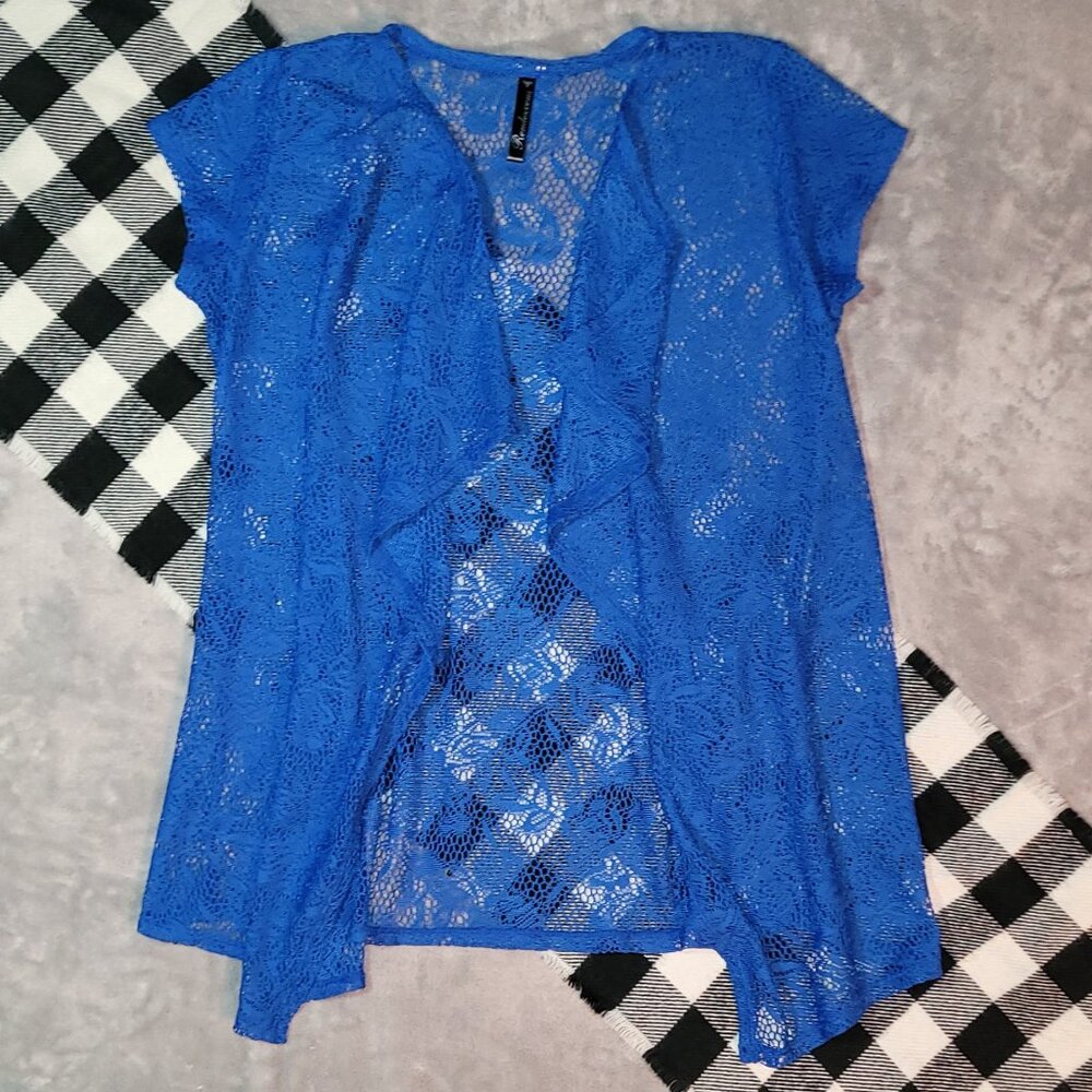 $1 | Rendezvous | Lace Short Sleeved Cardigan